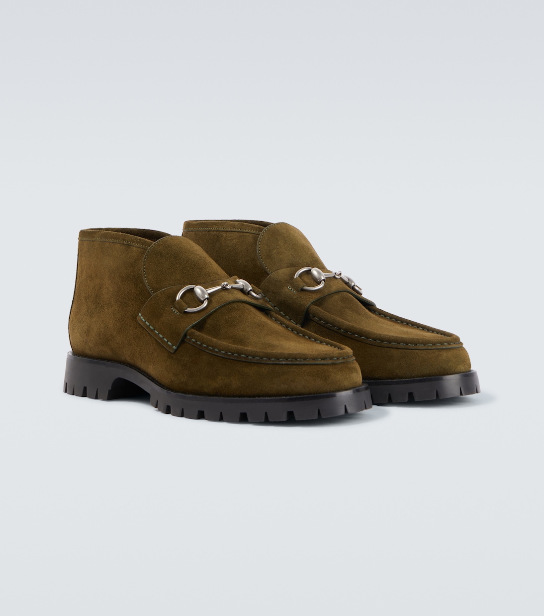 Horsebit suede ankle boots | Gucci