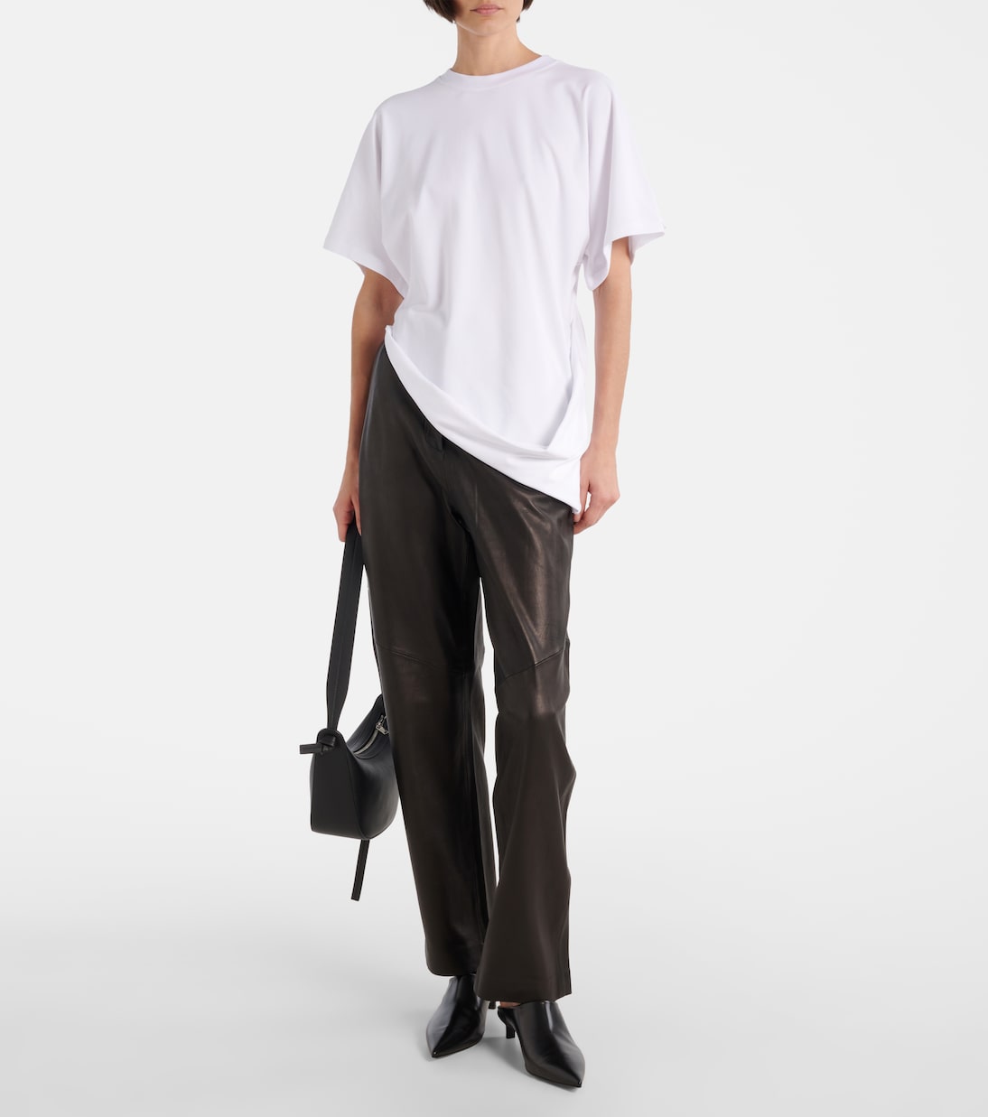Keras asymmetric cotton-blend T-shirt | Sportmax