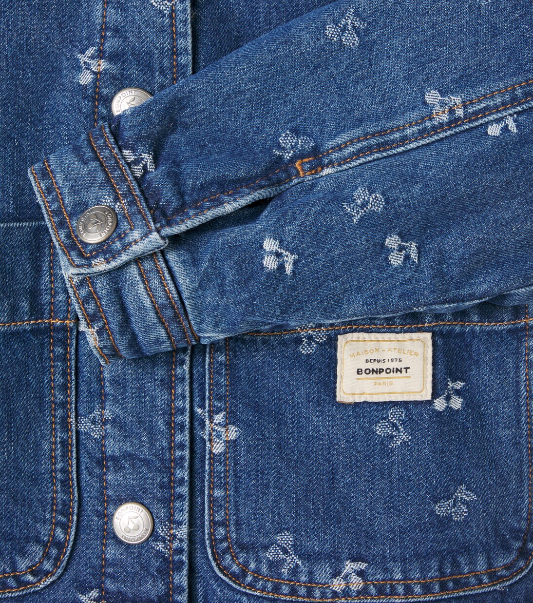 Chaqueta de denim bordada | Bonpoint
