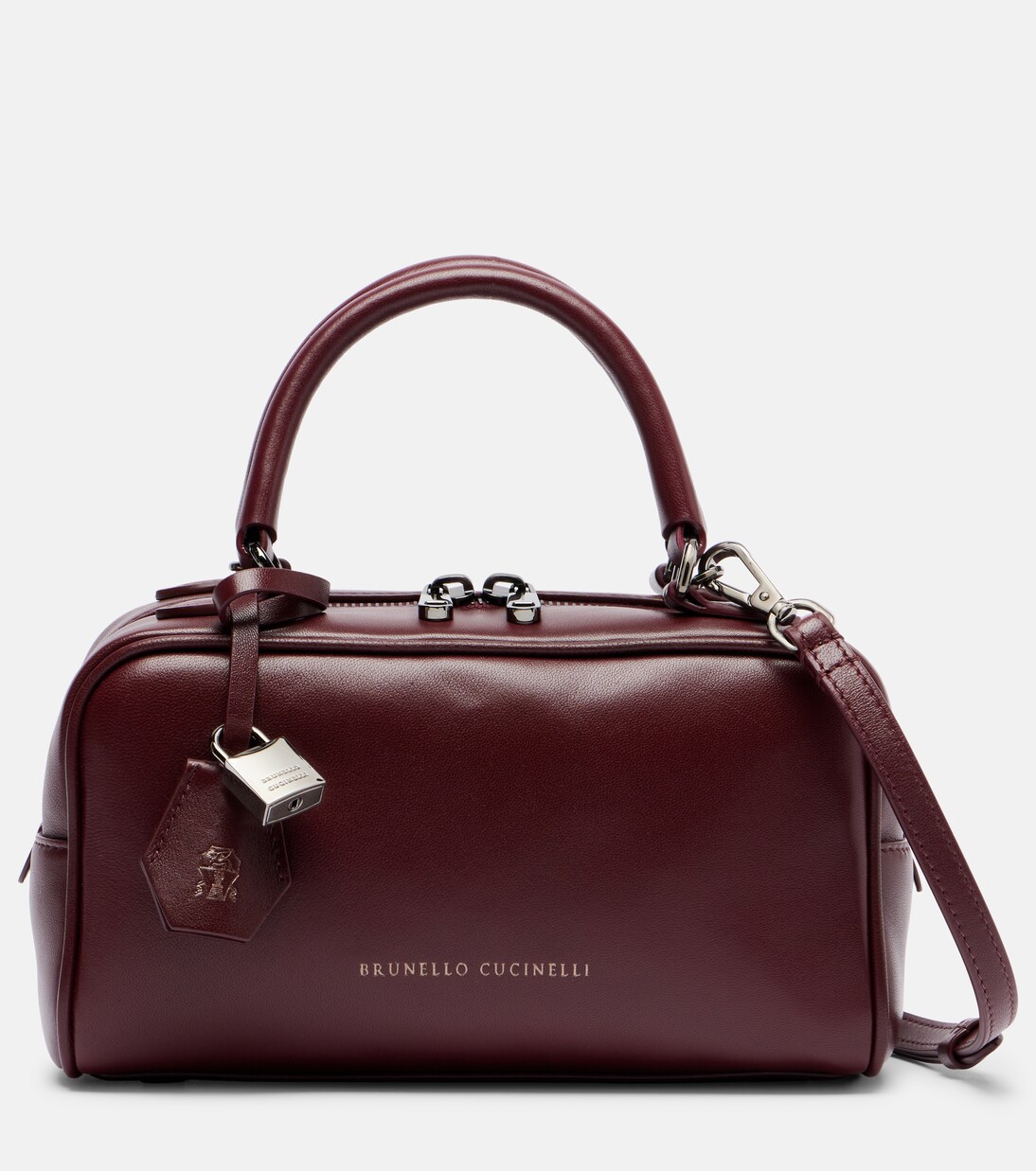 Sac Boston Explorer Small en cuir | Brunello Cucinelli