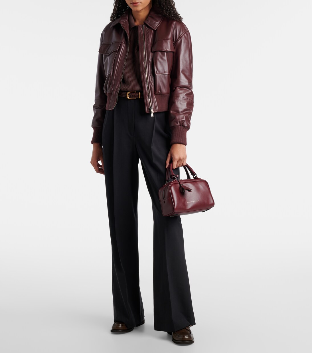 Sac Boston Explorer Small en cuir | Brunello Cucinelli