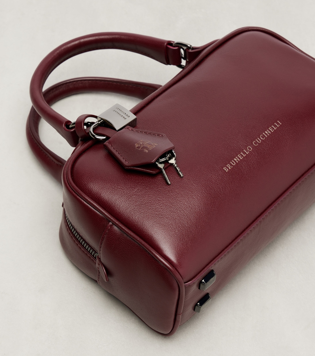 Sac Boston Explorer Small en cuir | Brunello Cucinelli