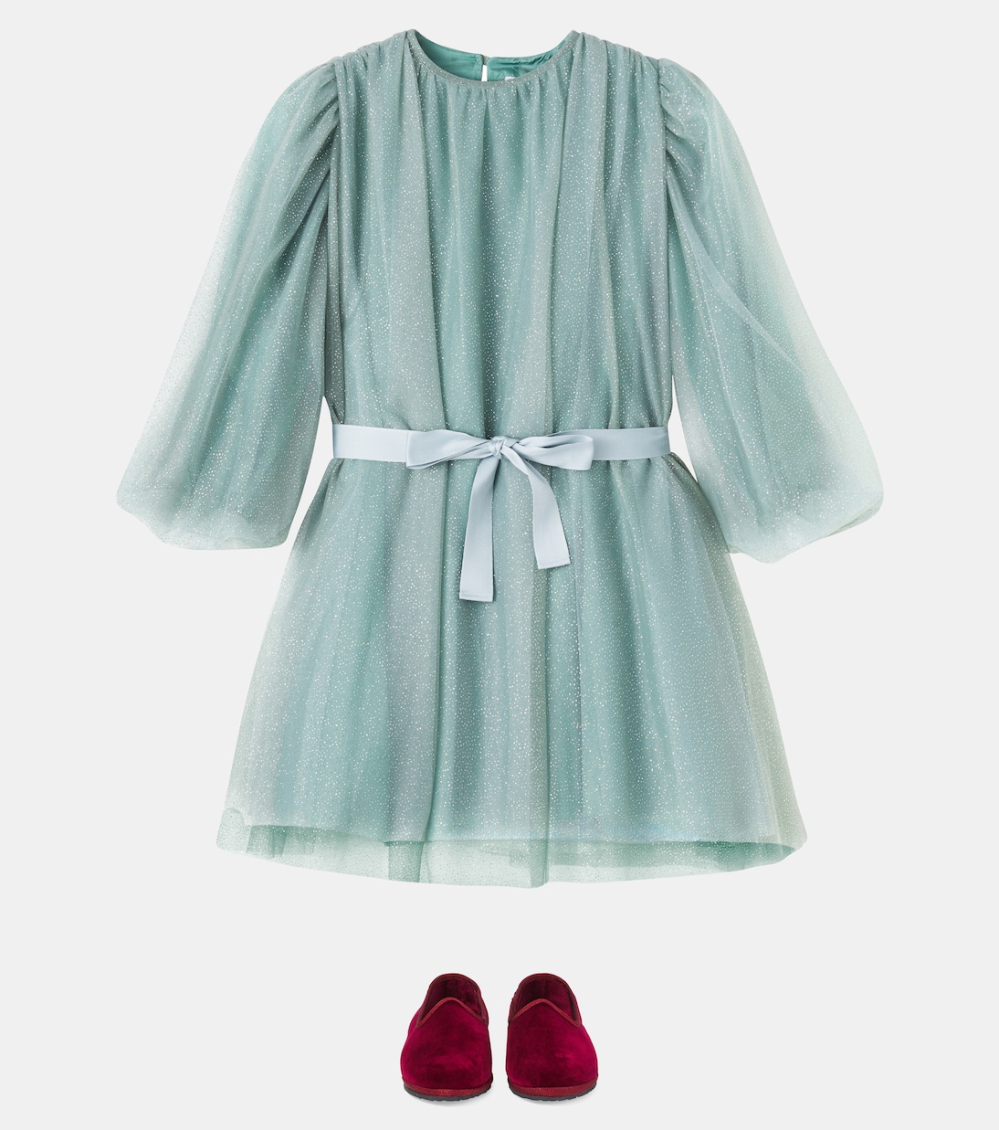 Belted embellished tulle dress | Il Gufo