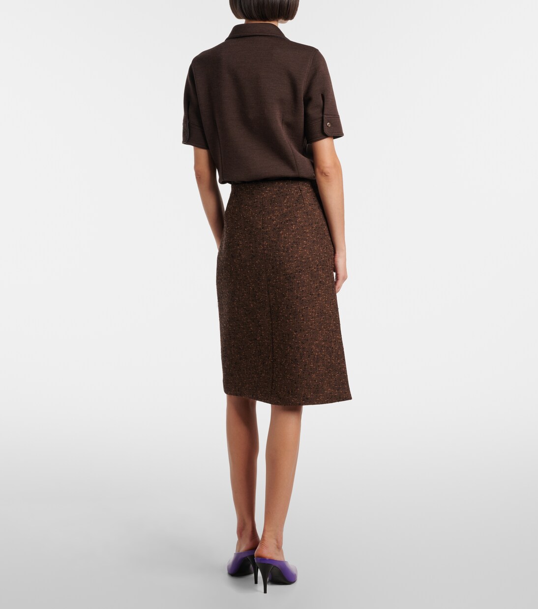 Wool-blend midi skirt | Gucci