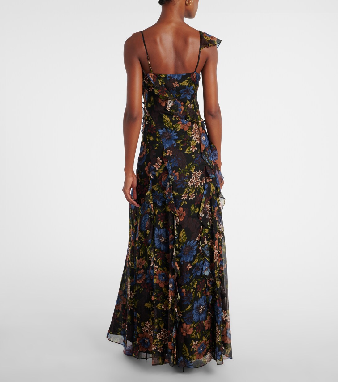 Madeline ruffled floral silk maxi dress | Veronica Beard