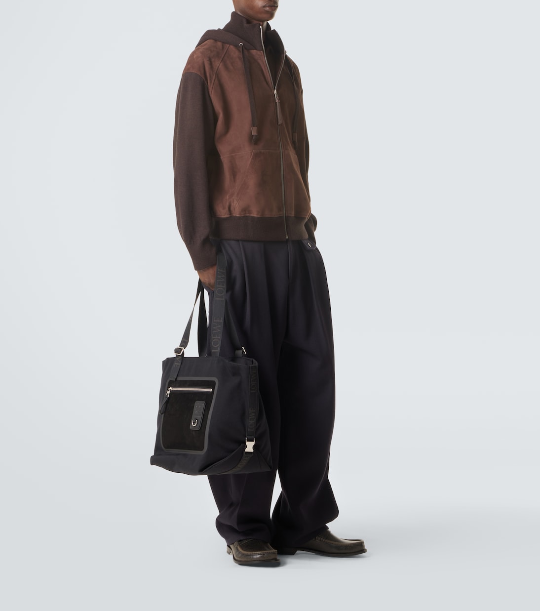 Flex Medium canvas and suede tote bag | Loewe