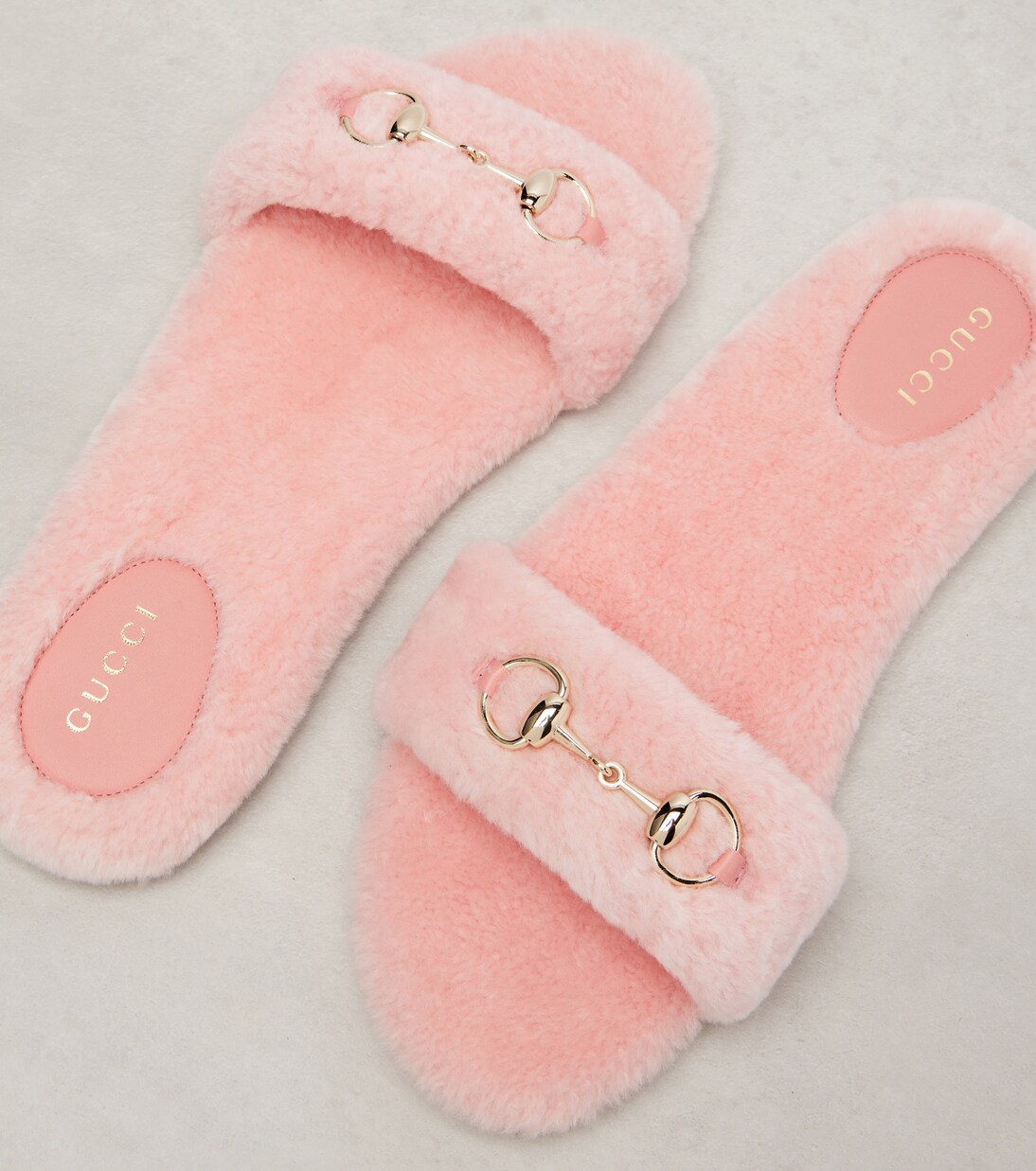 Siaga Horsebit shearling slides | Gucci