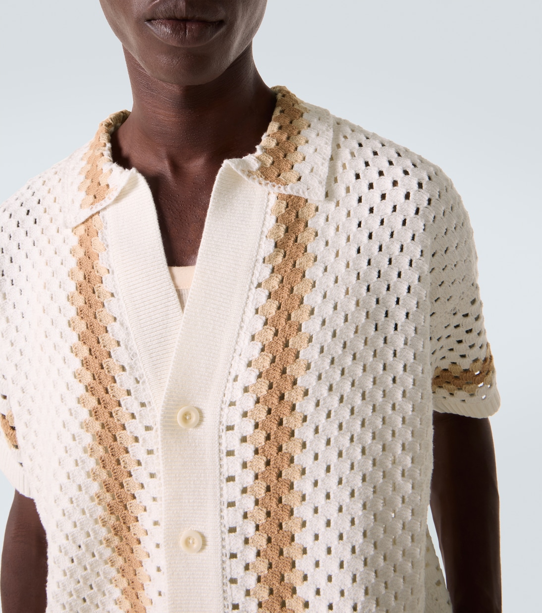 Pinto crochet cotton bowling shirt | Frescobol Carioca