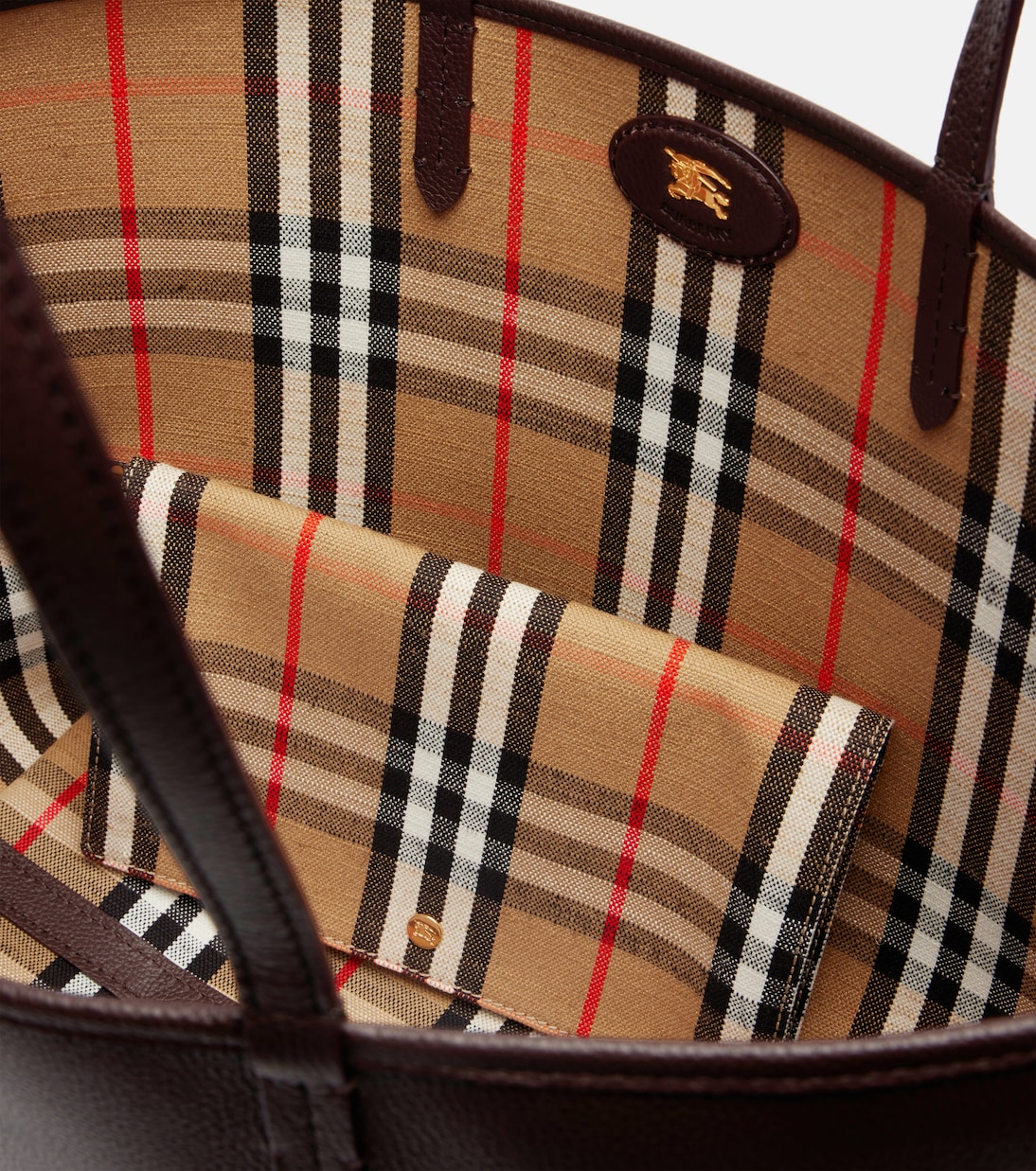 Reversible Burberry Check Medium leather tote bag | Burberry