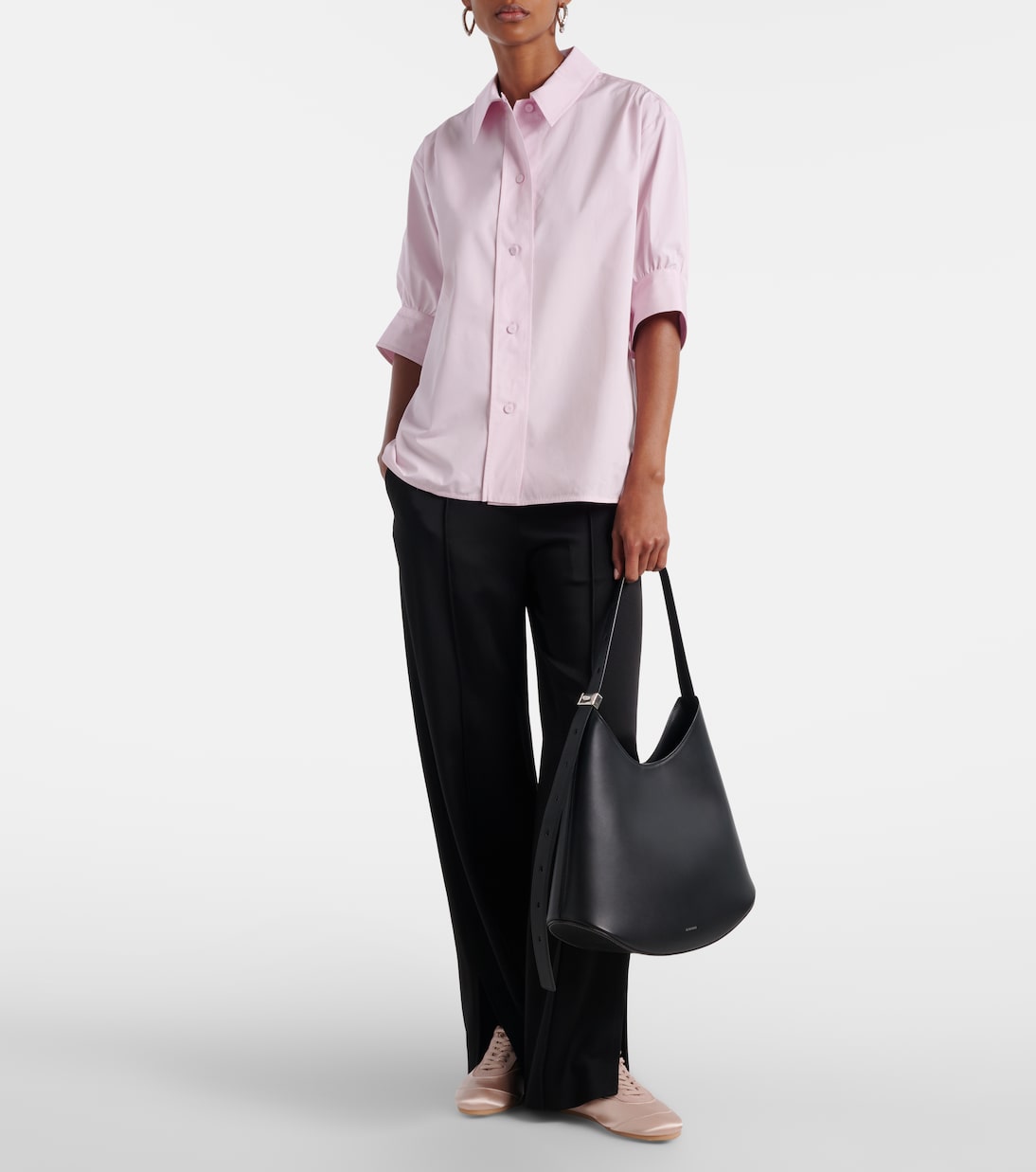 Chemise à manches 3/4 en coton | Jil Sander