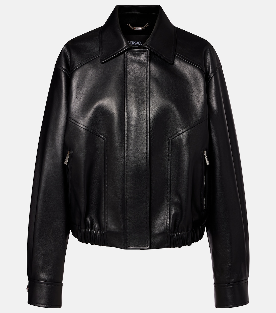 Leather blouson jacket | Versace
