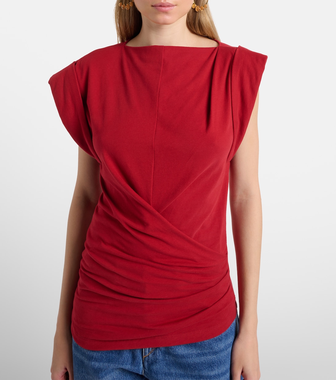 Draped cotton jersey top | Isabel Marant