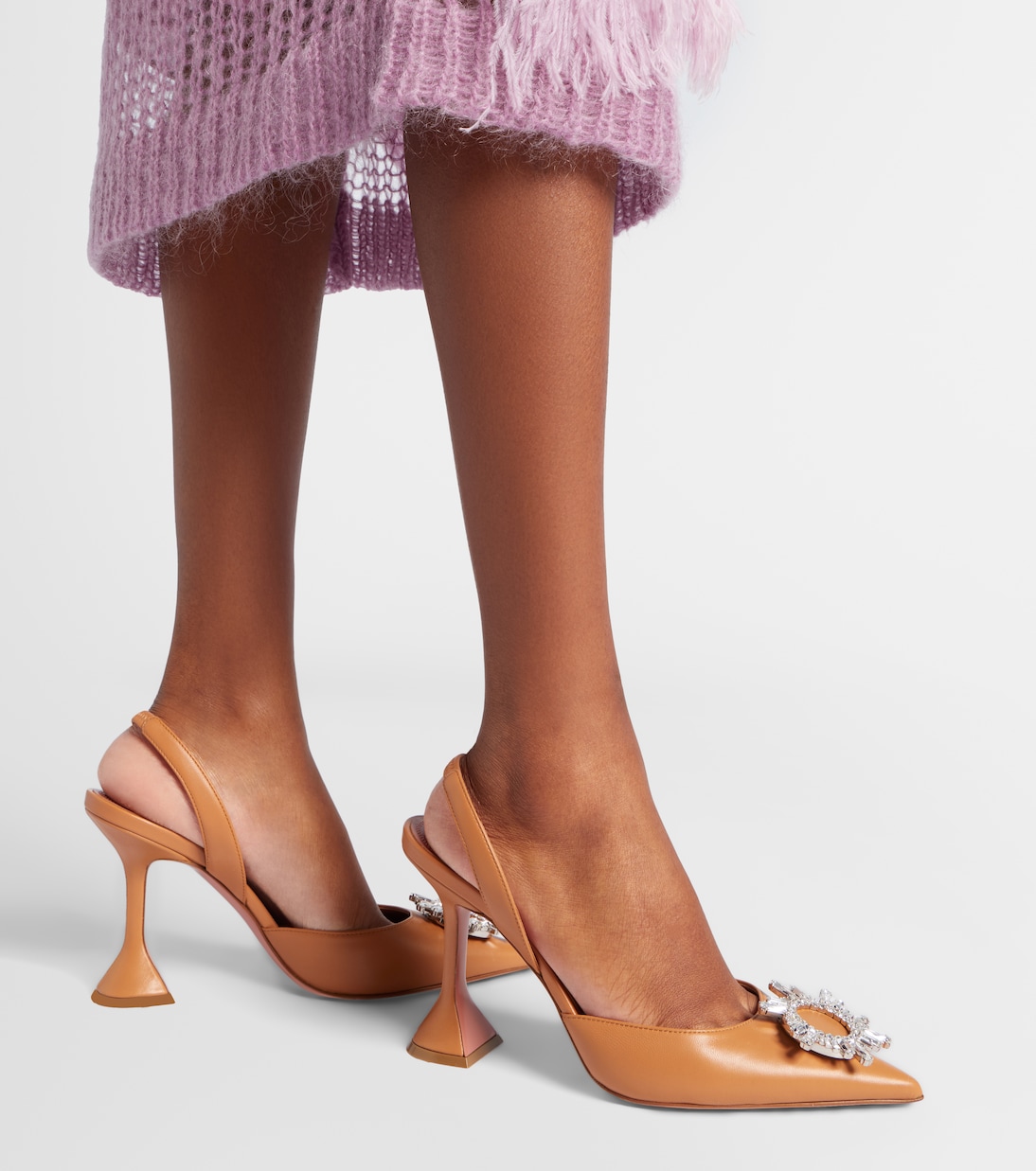 Slingback-Pumps Begum 95 aus Lackleder | Amina Muaddi