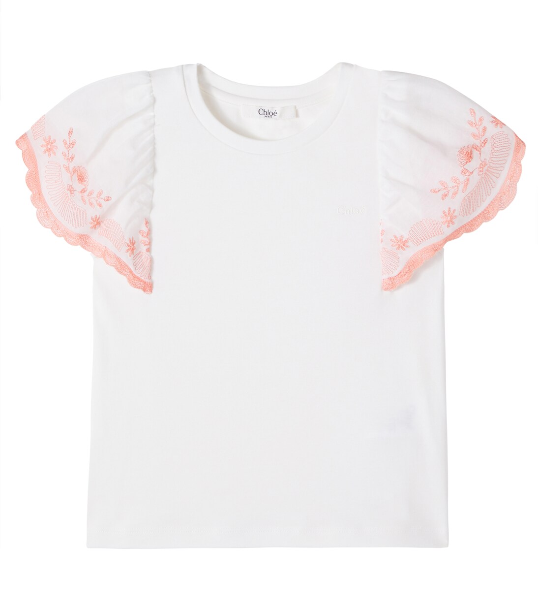Embroidered cotton T-shirt  | Chloé Kids