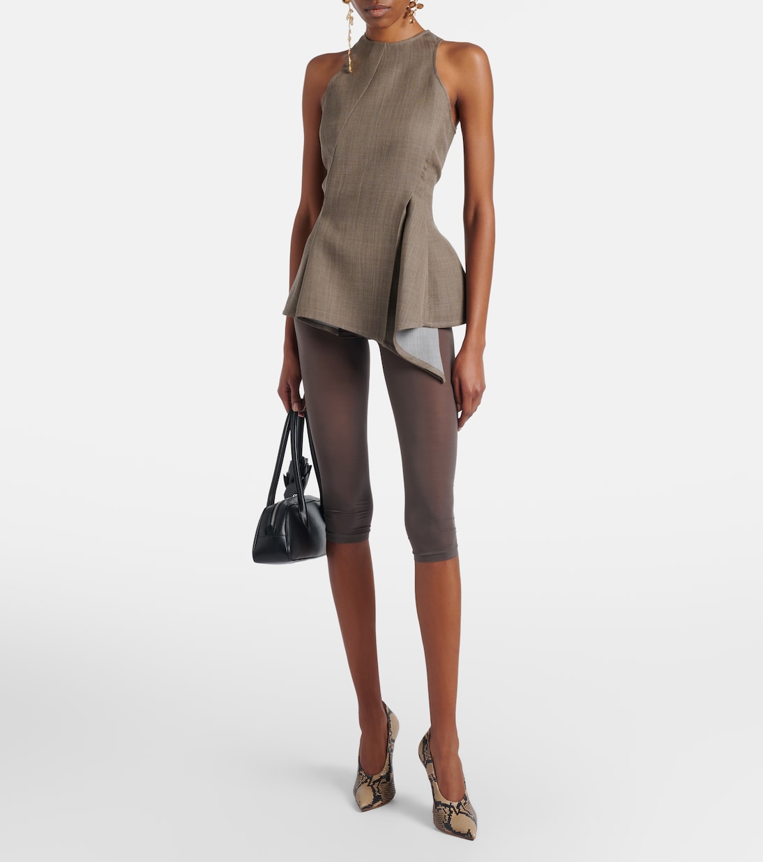 Skinny capri pants and briefs set | Magda Butrym
