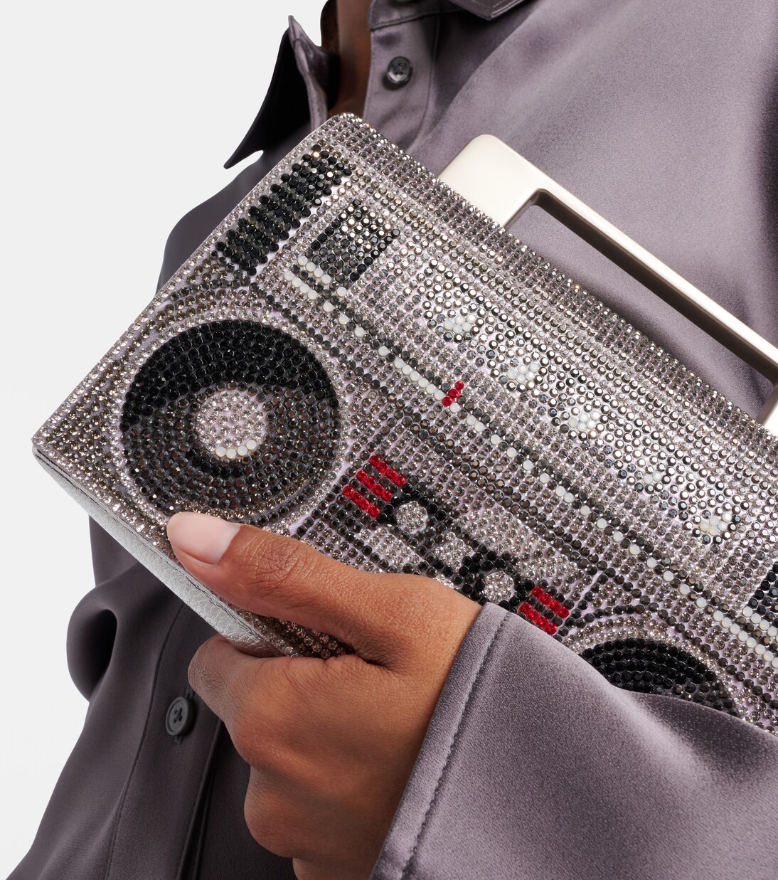 Henkeltasche Soft Boom Box mit Kristallen | Judith Leiber Couture