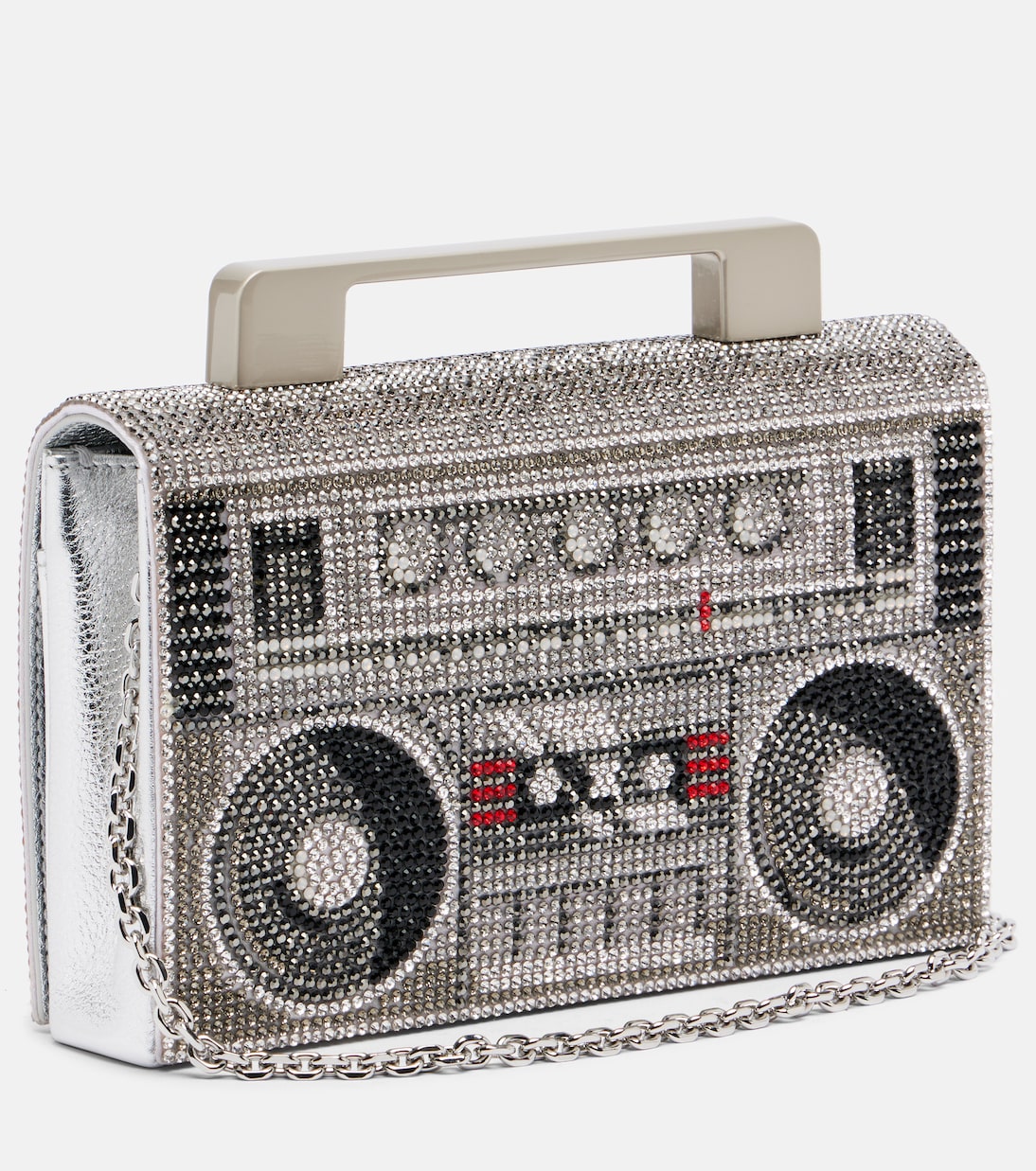 Henkeltasche Soft Boom Box mit Kristallen | Judith Leiber Couture