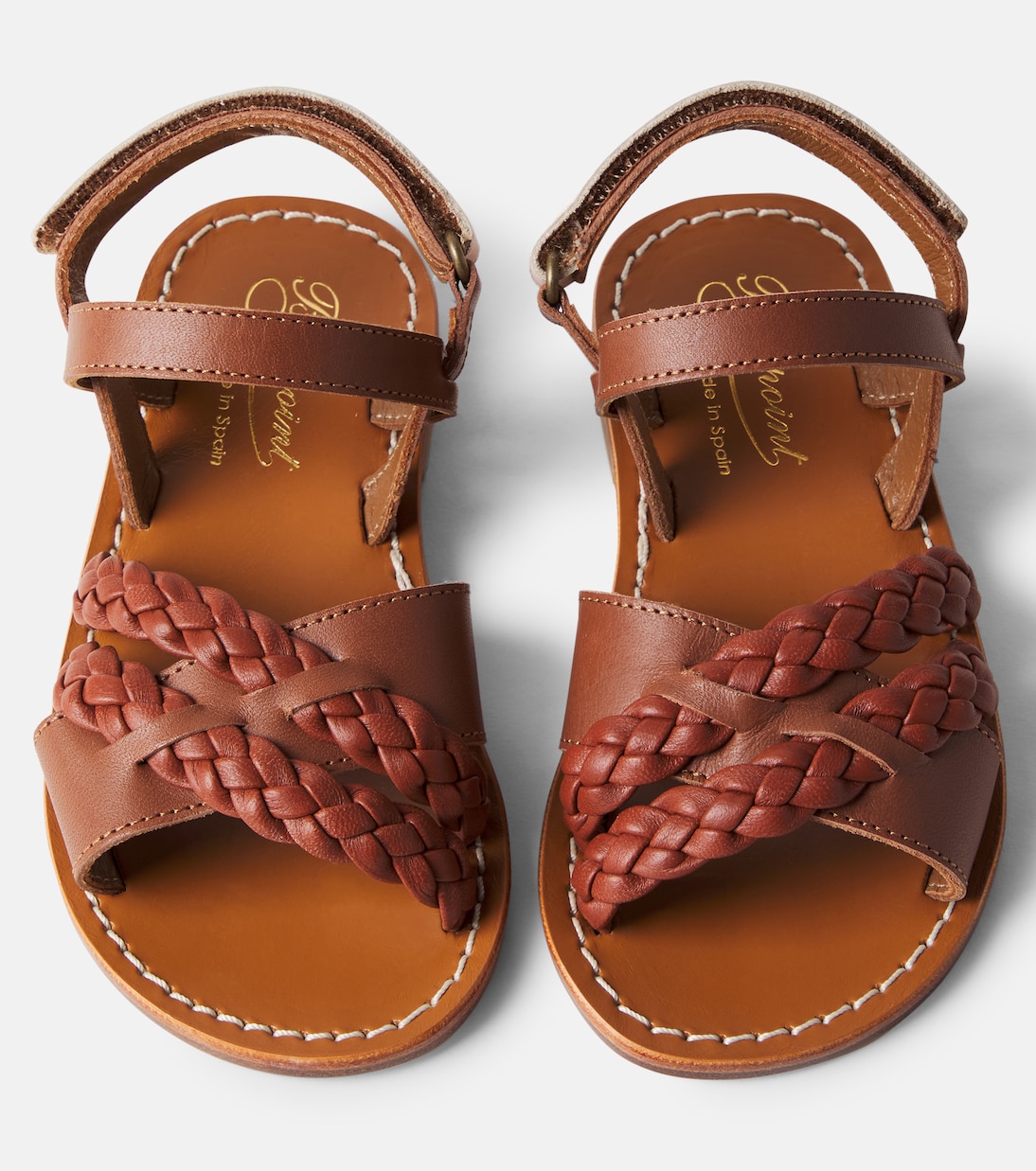Liza braided leather sandals  | Bonpoint