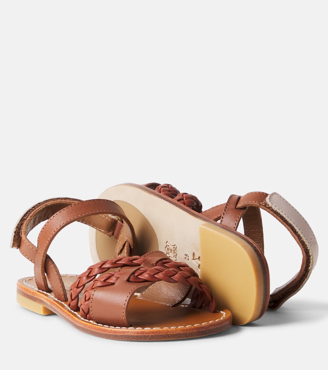 Liza braided leather sandals  | Bonpoint