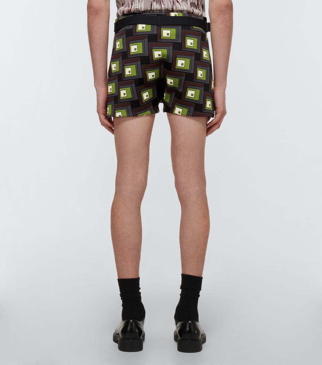 Shorts in jacquard con cintura | Prada