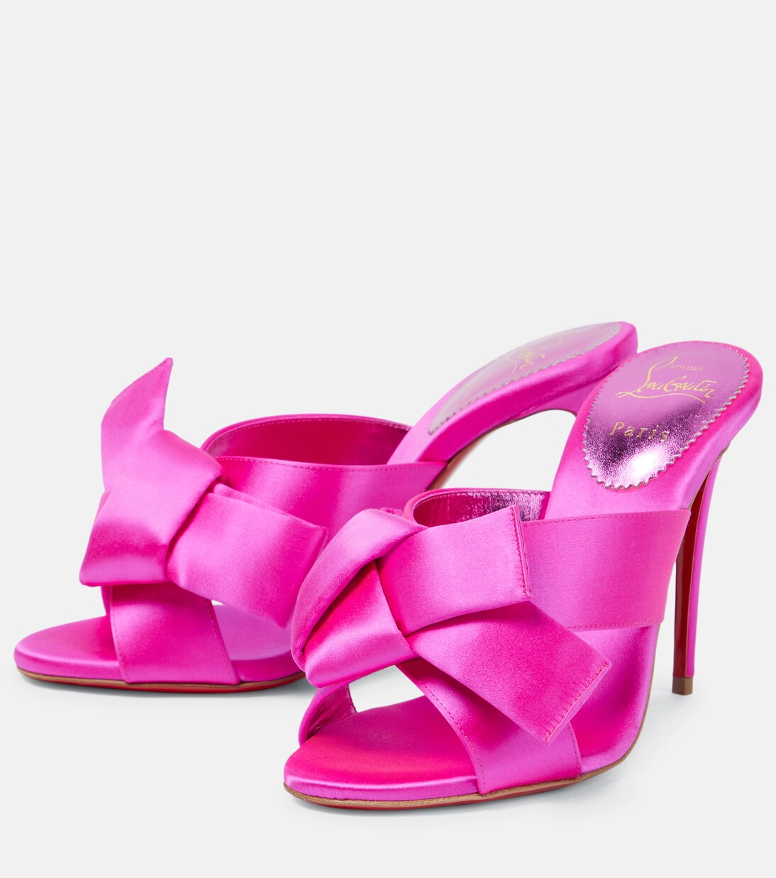 Mules Matricia 100 en satin | Christian Louboutin
