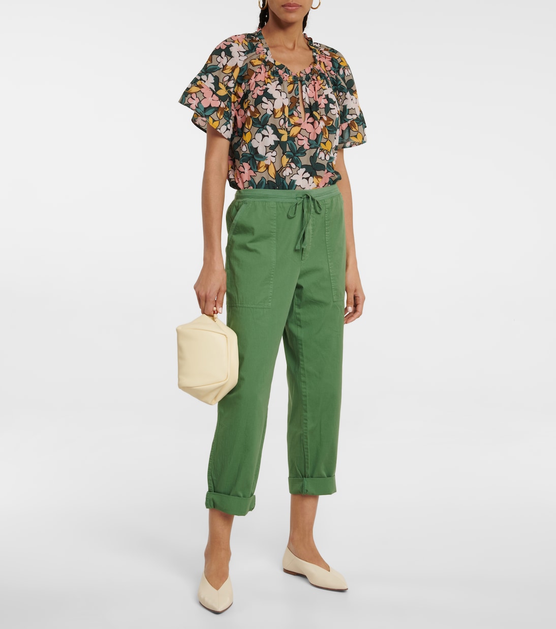Mid-Rise-Cargohose Misty aus Baumwolle | Velvet