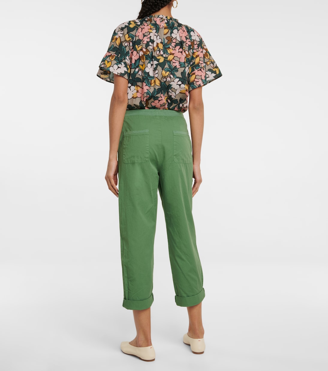 Mid-Rise-Cargohose Misty aus Baumwolle | Velvet