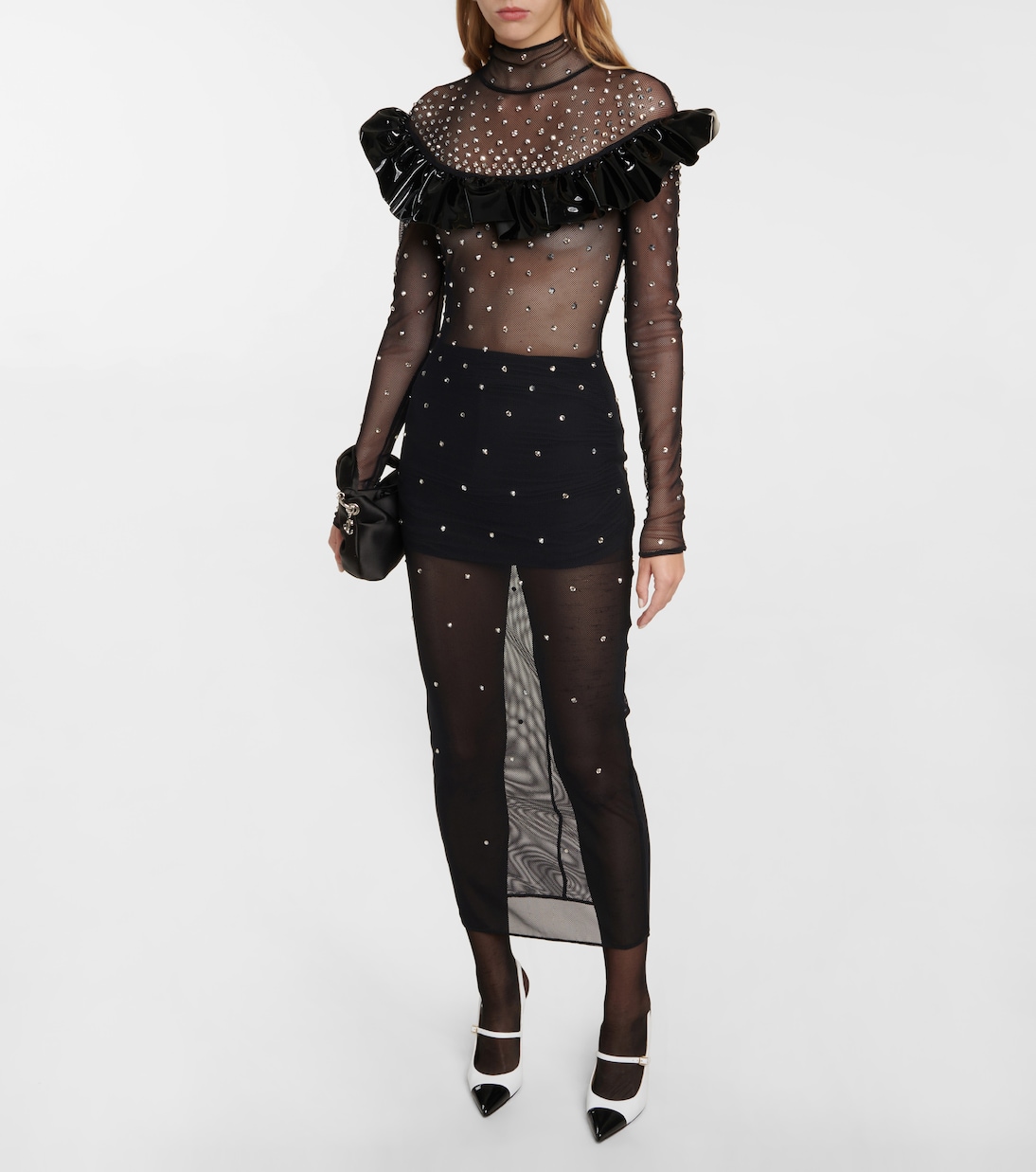Embellished mesh midi dress | Alessandra Rich