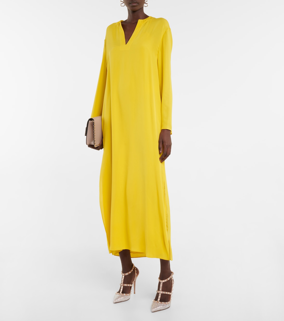 Silk georgette maxi dress | Valentino