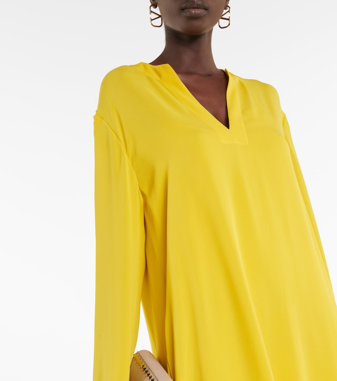 Silk georgette maxi dress | Valentino