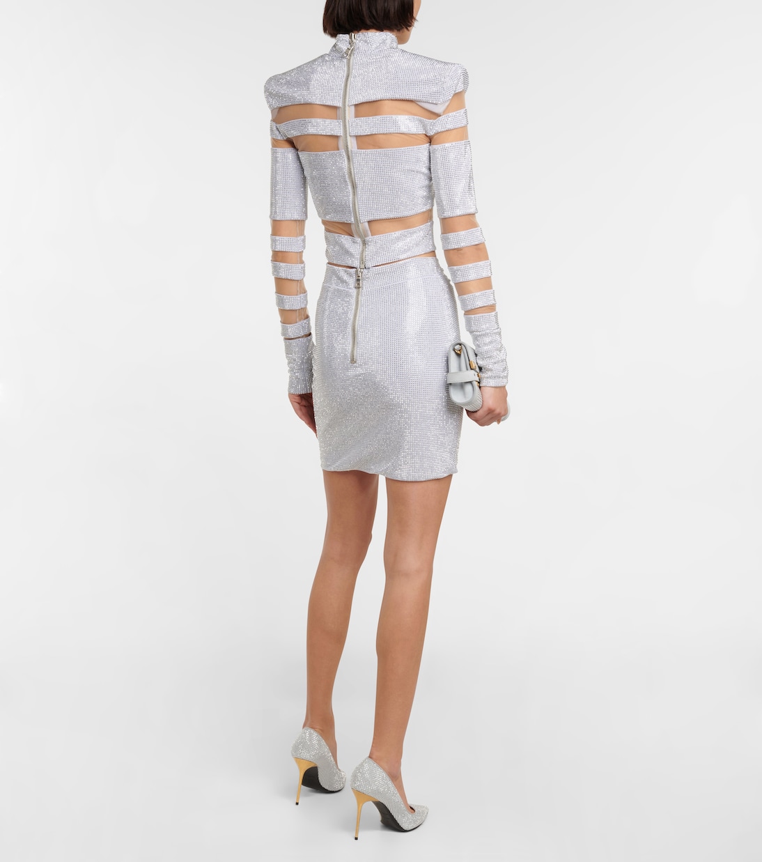 Cropped-Pullover mit Mesh | Balmain