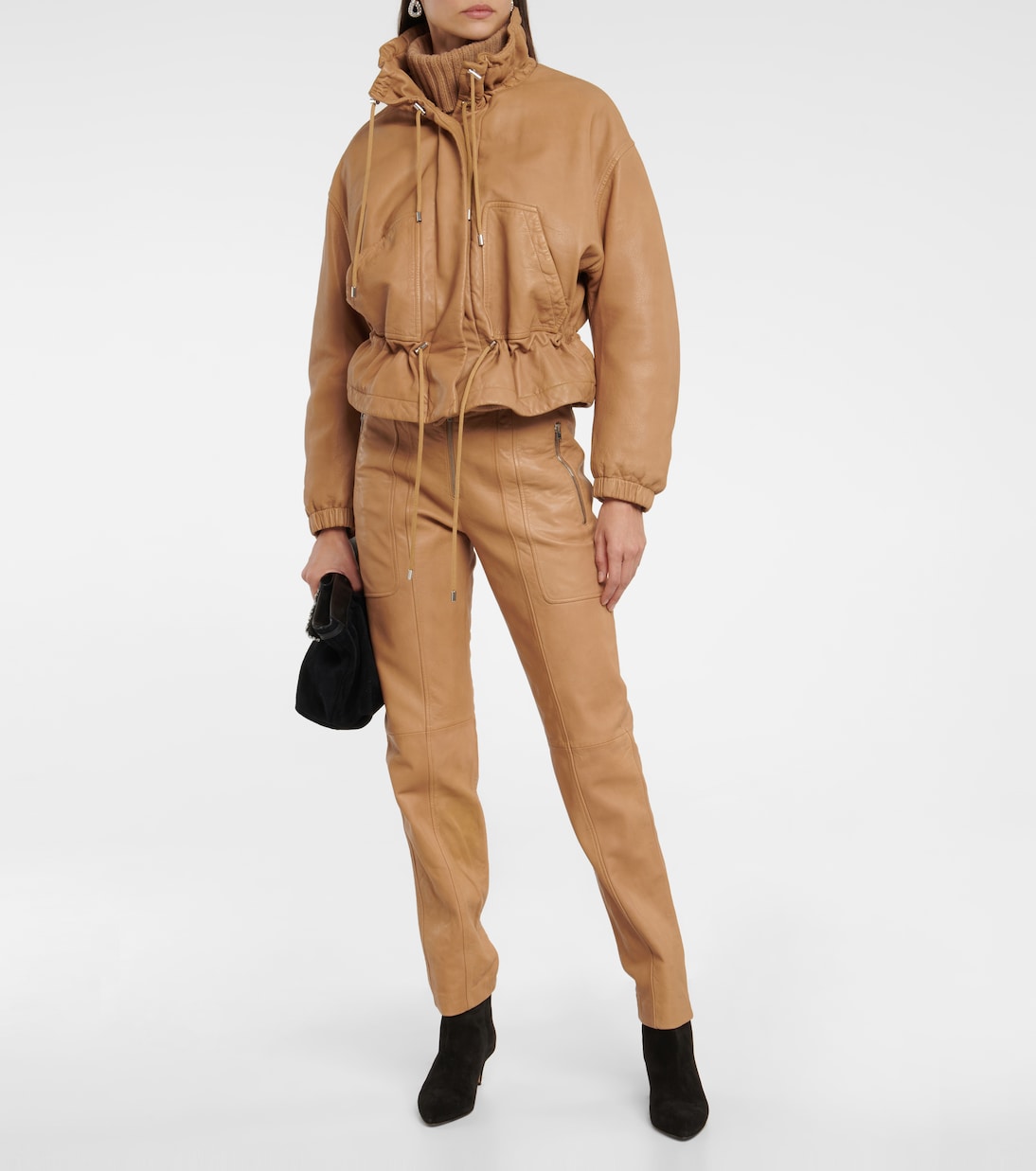 Gerade Hose Anazia aus Leder | Isabel Marant