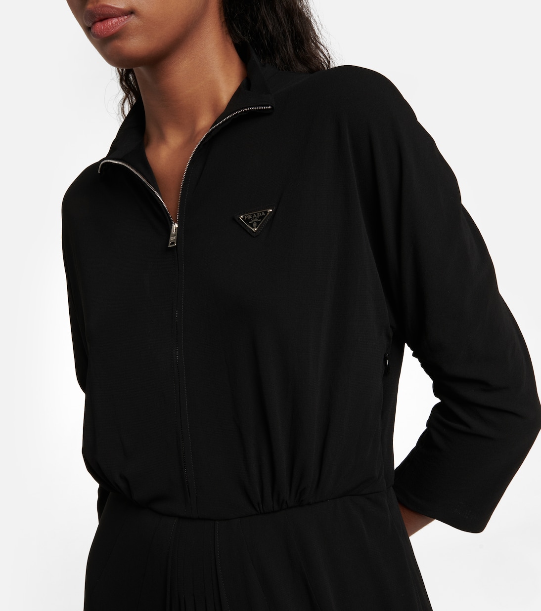 Mockneck midi dress | Prada