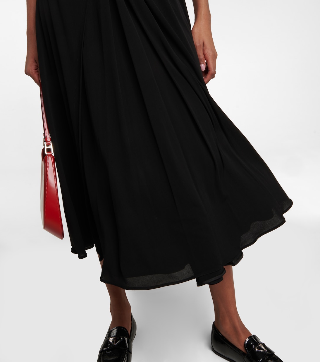 Mockneck midi dress | Prada