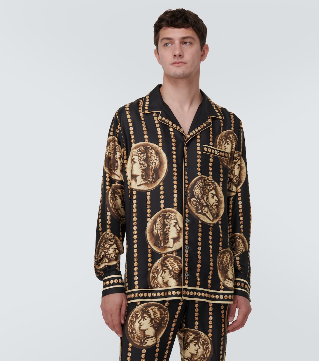 Bedrucktes Hemd aus Seiden-Twill | Dolce&Gabbana