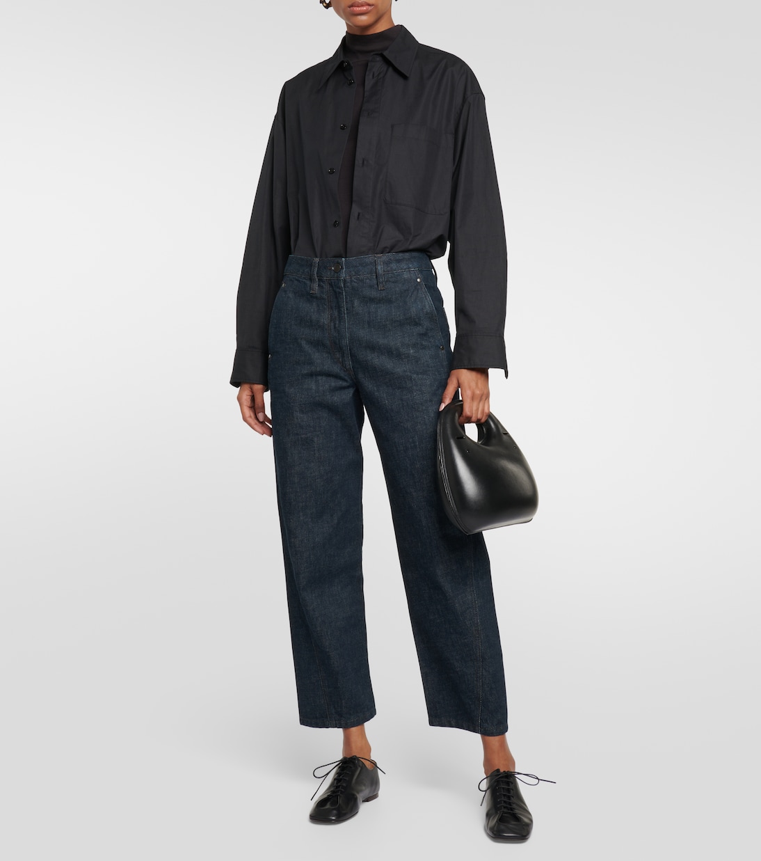 Stringate Souris in pelle | Lemaire