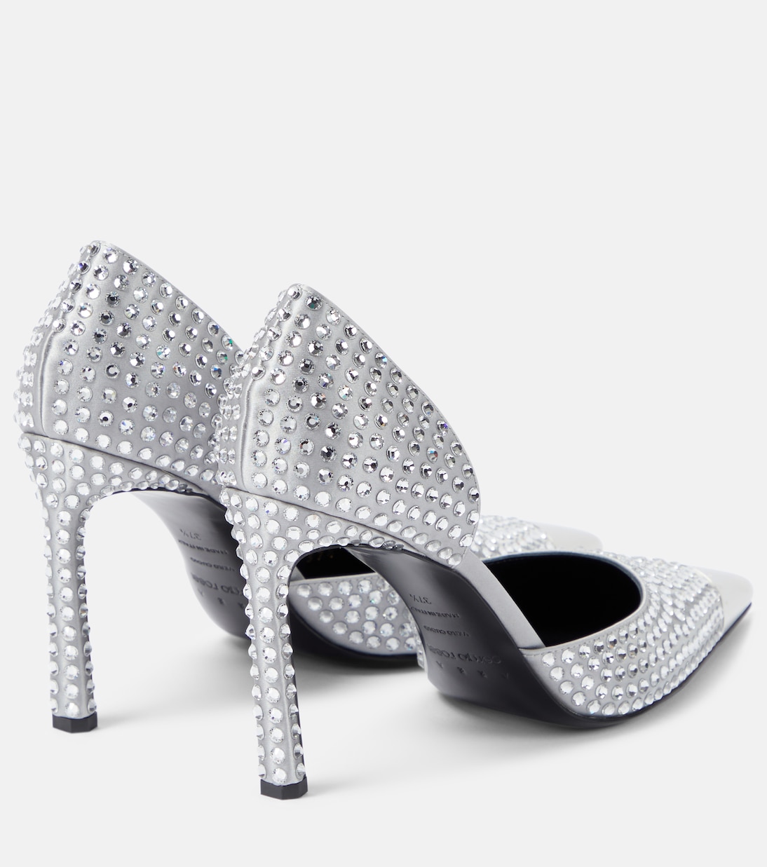 Verzierte Pumps Dagger aus Metallic-Leder | Area