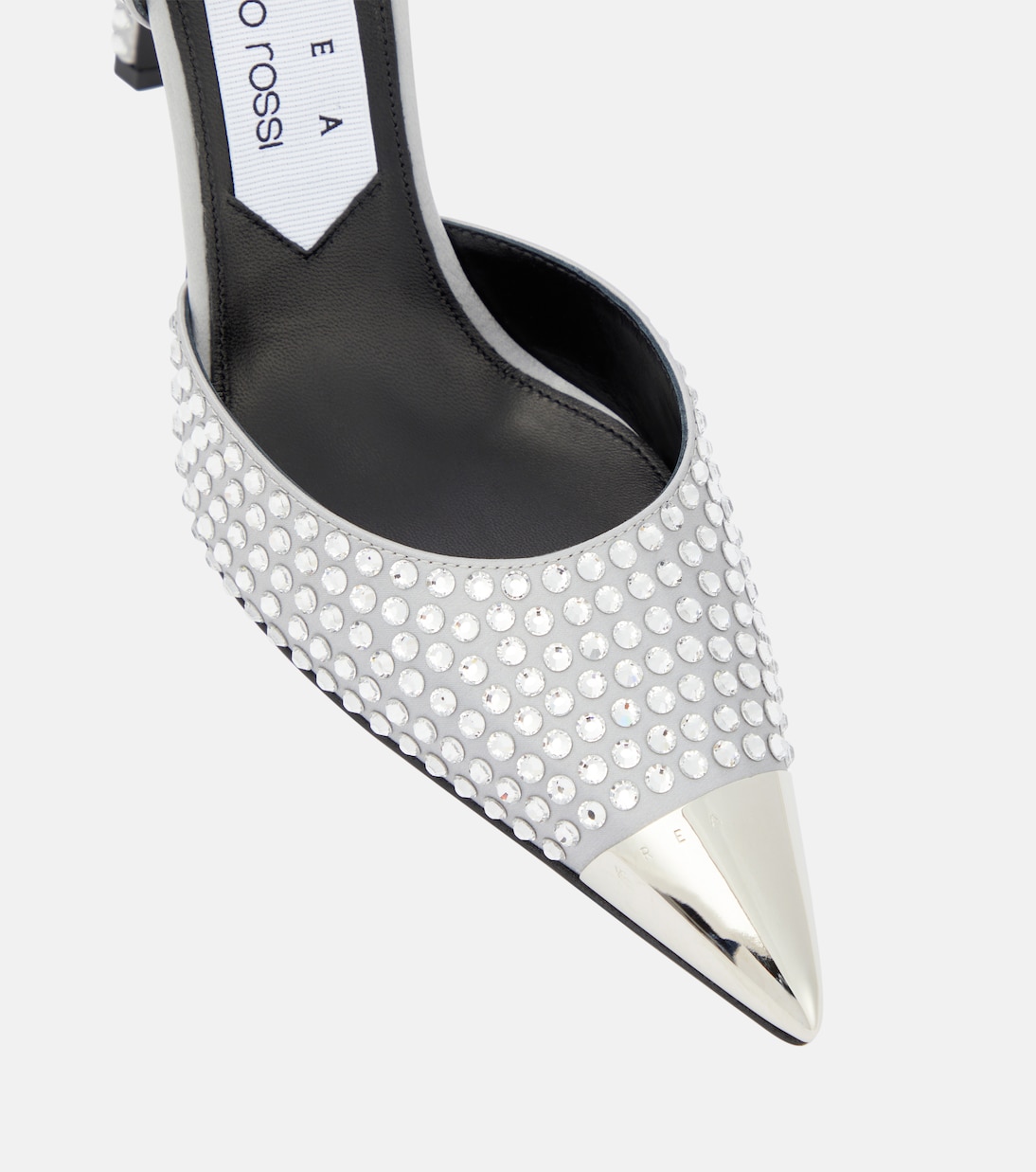 Verzierte Pumps Dagger aus Metallic-Leder | Area