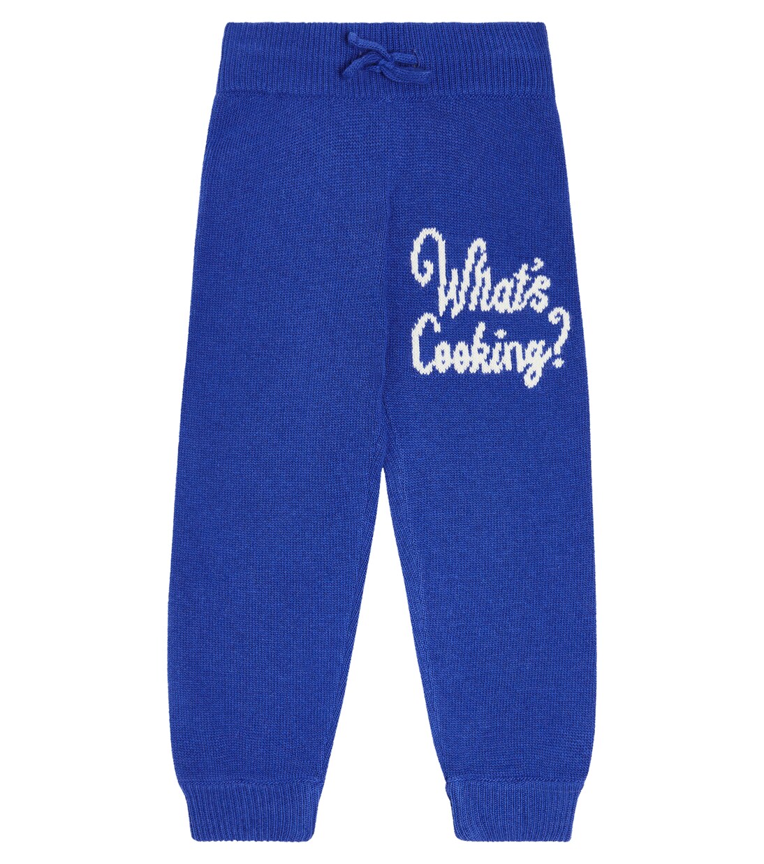Pantalones de algodón y lana en intarsia | Mini Rodini