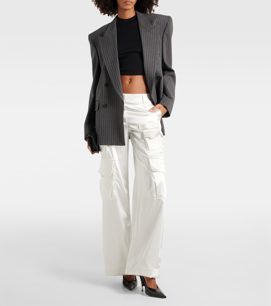 Pantalon cargo en satin | Off-White