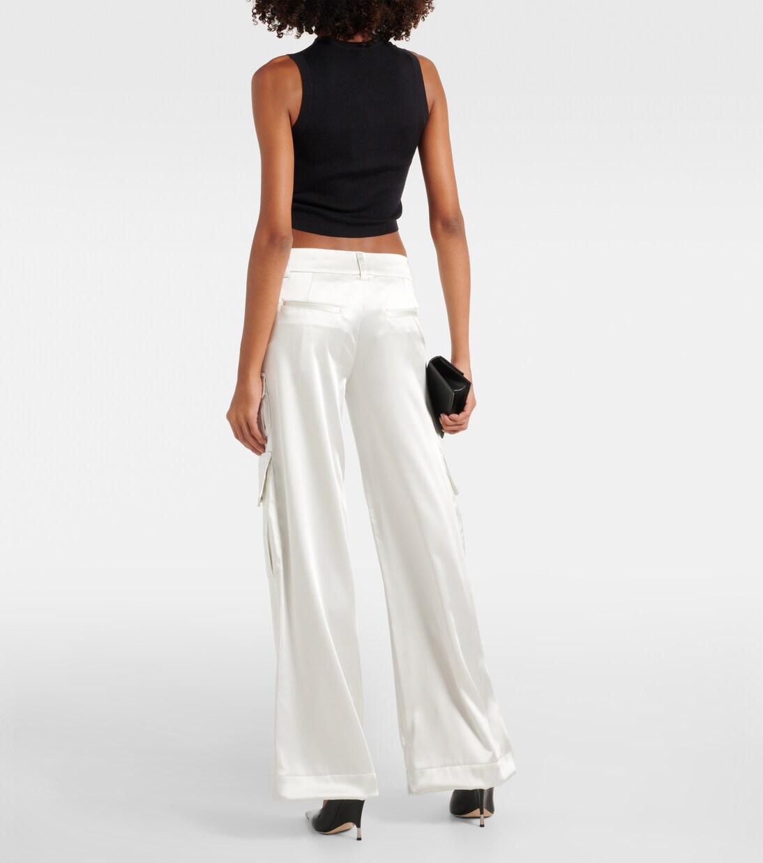 Satin cargo pants in white - Off White | Mytheresa