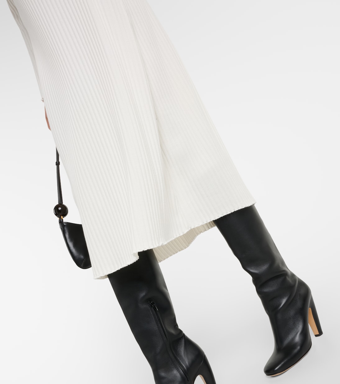 Ribbed-knit cotton-blend midi dress | Vince