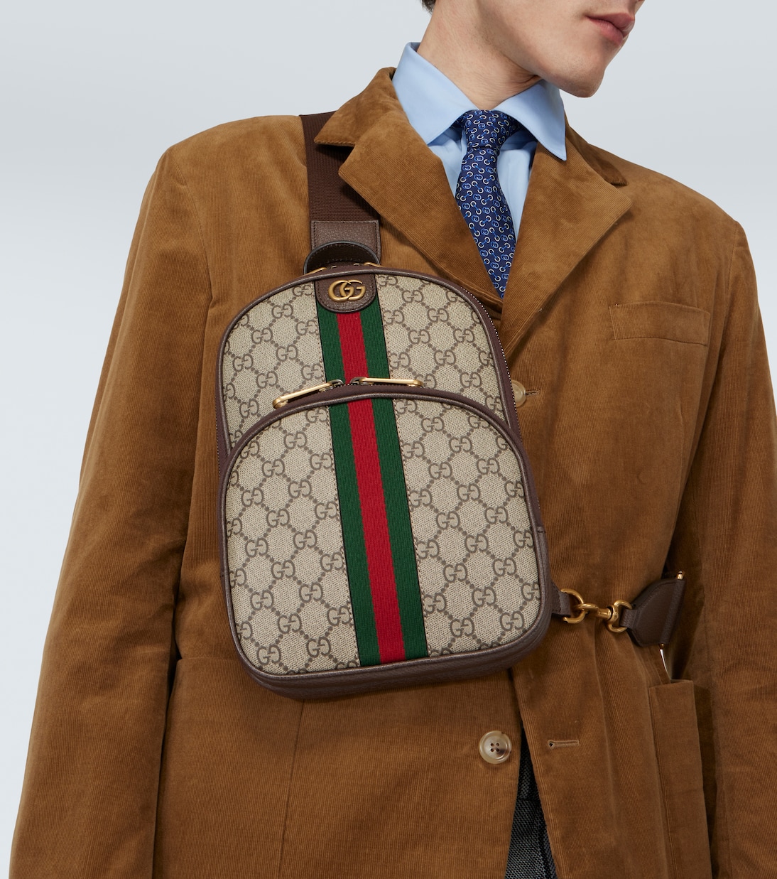 Messenger Bag Ophidia GG mit Leder | Gucci
