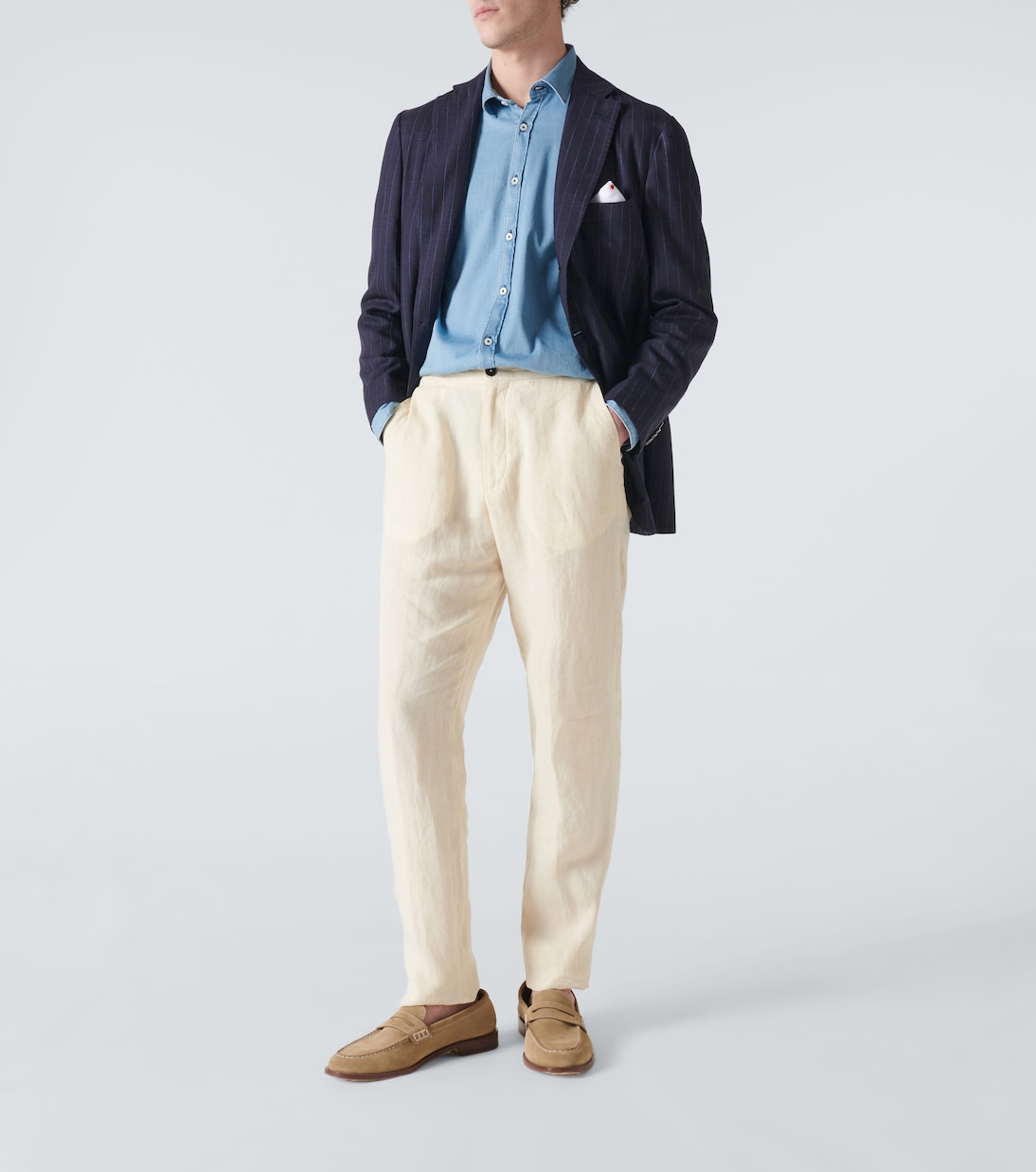 Cashmere, silk, and linen tuxedo jacket | Kiton