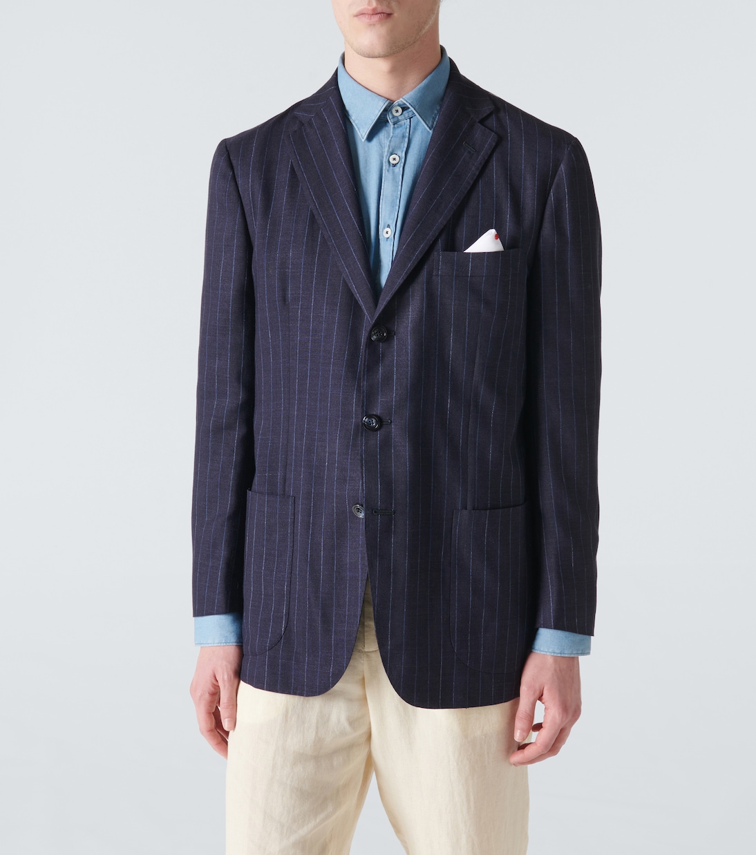 Cashmere, silk, and linen tuxedo jacket | Kiton
