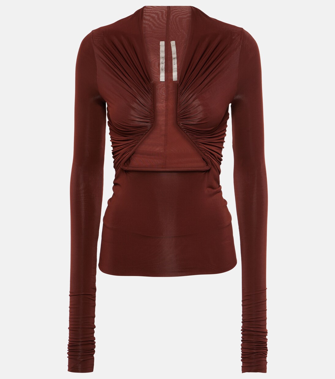Top in jersey con ruches e cut-out | Rick Owens
