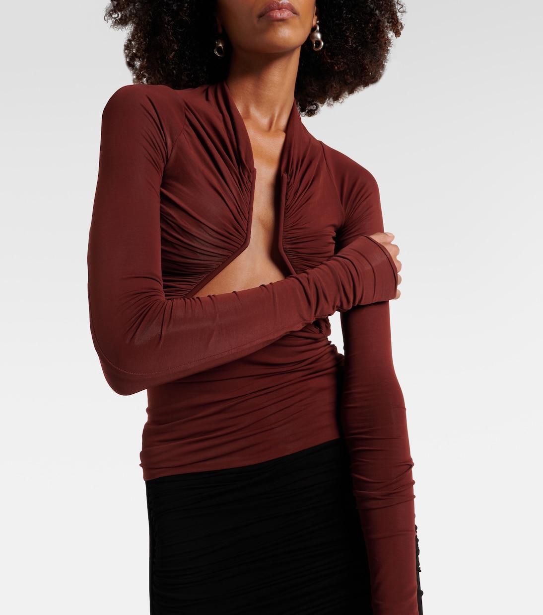 Top in jersey con ruches e cut-out | Rick Owens