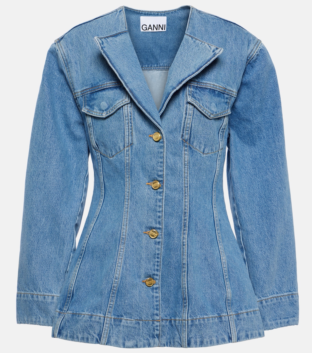 Blazer monopetto di jeans | Ganni
