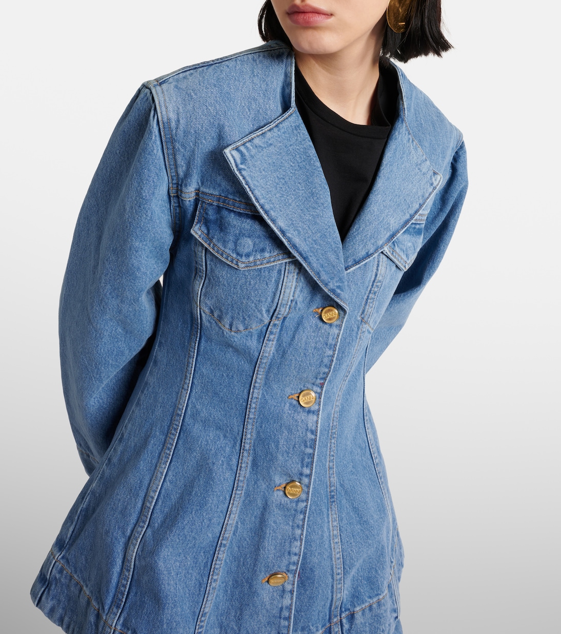 Blazer monopetto di jeans | Ganni