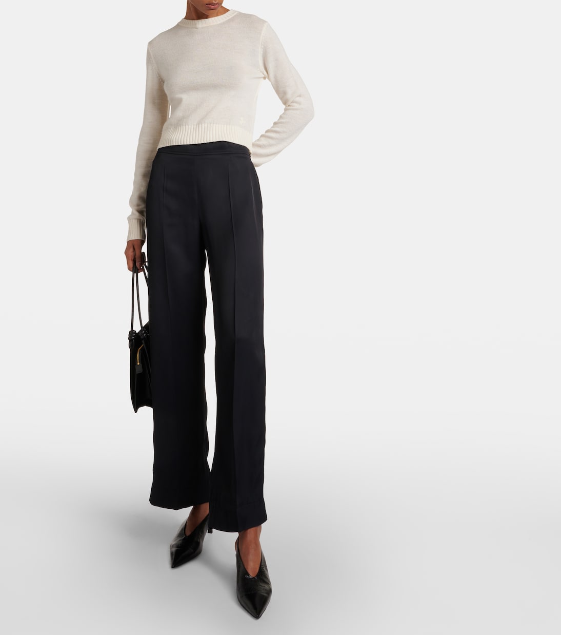 Pantalones anchos de tiro alto | Jil Sander